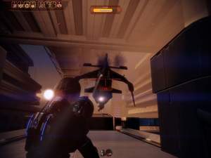 Mass Effect 2 : Dem Jäger müssen Sie auf einer relativ ungeschützten Brücke gegenüber treten.