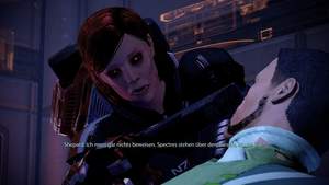 Mass Effect 2 : Setzen Sie Ihre Gesinnungs-Dialoge (hier: abtrünnig) richtig ein, können Sie das Verhör drastisch verkürzen.