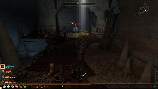 Dragon Age 2 : In der Höhle wird Hawke direkt von einer Abtrünigen und Untoten besucht.