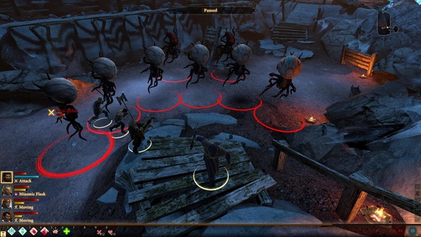 Dragon Age 2 : An dieser Stelle erscheinen viele Spinnen, die aber schnell mit einem Flächenzauber ausgeschaltet werden können.