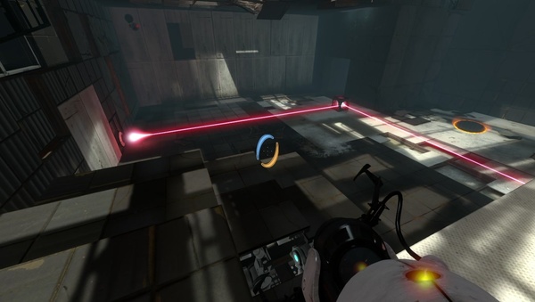 Portal 2 : Spiegel können Laser umleiten.
