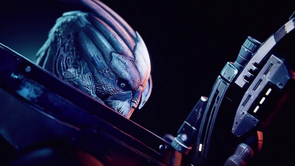 Fanfavorit Garrus aus dem Trailer zu Mass Effect: Legendary Edition.